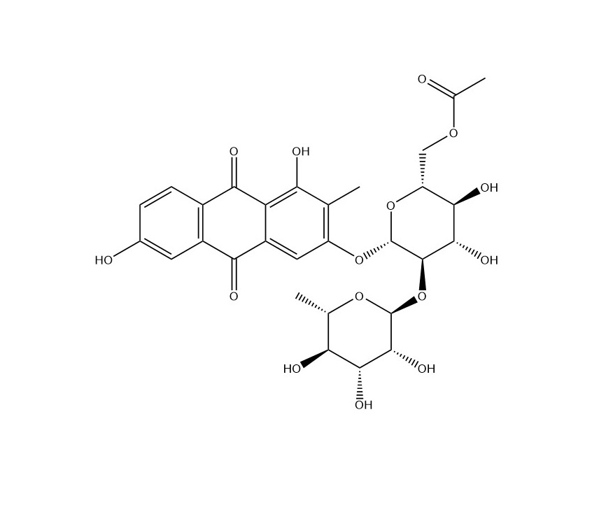 1,3,6-三羥基-2-甲基蒽醌-3-O-α-鼠李糖-（1→2）-β-D-（6’-O-乙?；?葡萄糖苷|87686-87-1
